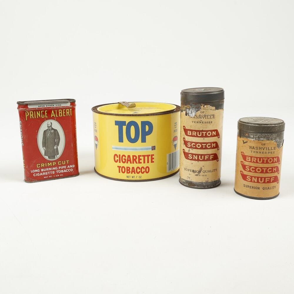 Mix Lot Top Cigarette Tobacco Bruton Scotch Snuff Nashville Prince Albert Tin